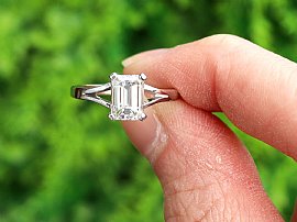 Emerald Cut Diamond Engagement Ring UK Natural Light