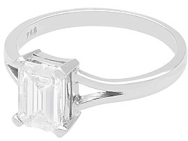 Emerald Cut Diamond Engagement Ring UK For Sale