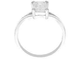 White Gold Emerald Cut Diamond Engagement Ring UK