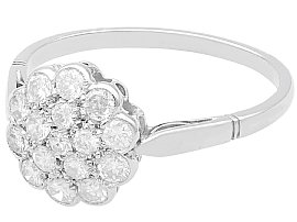 1920s Floral Diamond Cluster Ring For sale