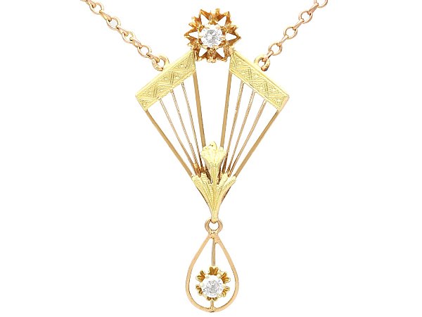 1920s Pendant Necklace Gold