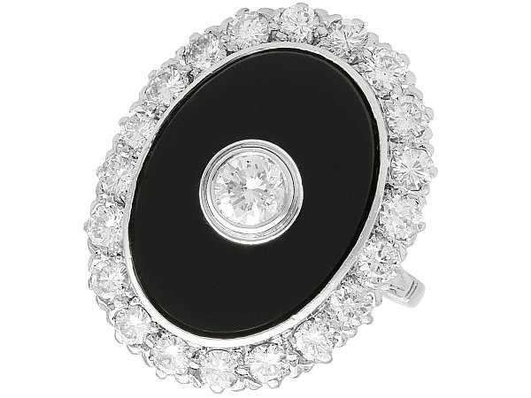 Vintage Onyx and Diamond Ring