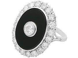 Art Deco Style Onyx Ring