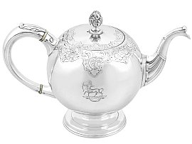 Scottish Sterling Silver Teapot - Antique George II