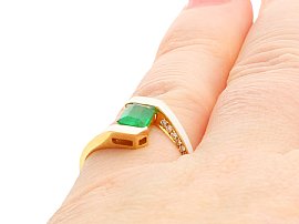 Vintage Emerald and Diamond Ring in the UK