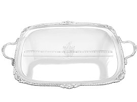 Edwardian Silver Serving Tray with Handles
