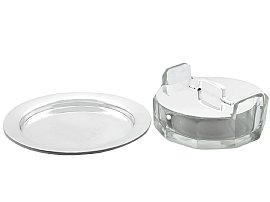 Sterling Silver and Glass Hors D'oeuvre Dishes