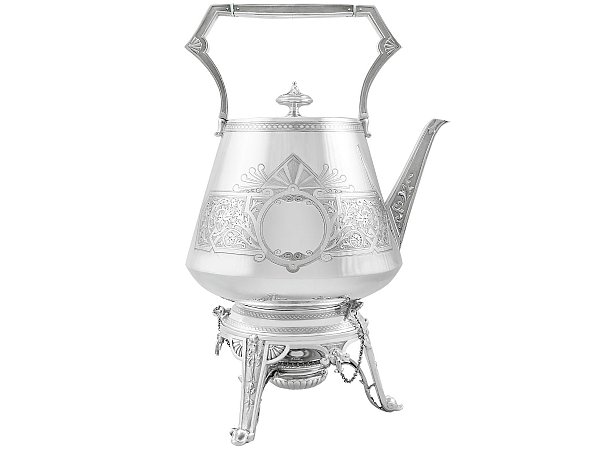 Victorian Silver Spirit Kettle with Stand