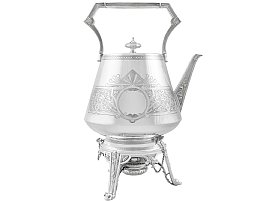 Sterling Silver Spirit Kettle - Empire Style - Antique Victorian (1875); C7606