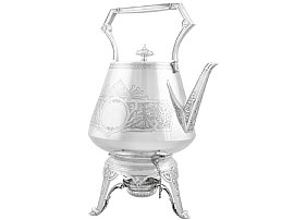 Victorian Silver Spirit Kettle with Stand