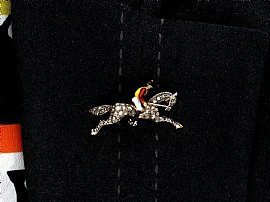Wearing Image for Horse and Jockey Brooch