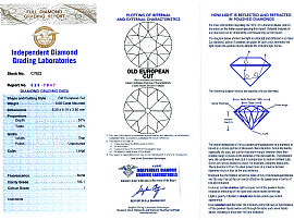 1920s Diamond Bow Brooch Certificate