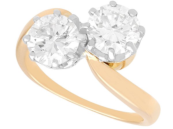 18ct White Gold Solitaire Diamond Twist Ring