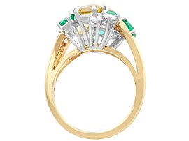 Emerald and Yellow Sapphire Ring