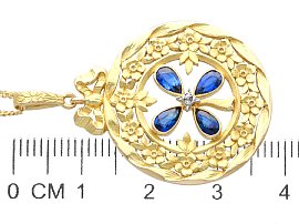 Floral Sapphire Pendant