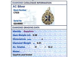 Blue Sapphire Diamond Pendant Necklace