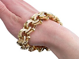 1950s Gold Bracelet on the Wrist
