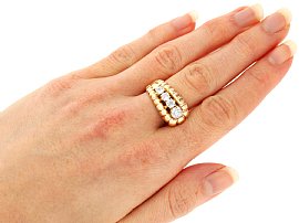 Wearing Image for Yellow Gold Thick Gold Band Engagement Ring