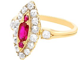 Marquise Shape Ruby Ring