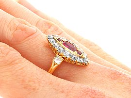 Ruby Ring on the Hand