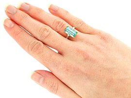 Vintage Blue Tourmaline Ring