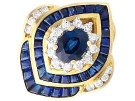 Vintage Sapphire and Diamond Earrings in Gold