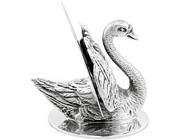 Silver Swan Menu Holders