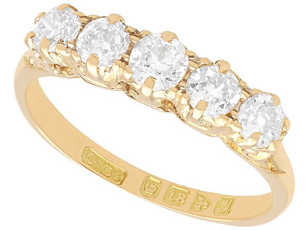 Five Stone Diamond Ring in 18ct Gold