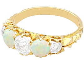 Opal Half Eternity Ring