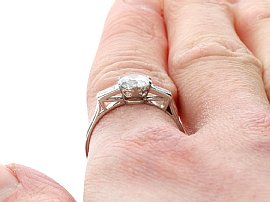 Diamond Engagement Ring on the Finger