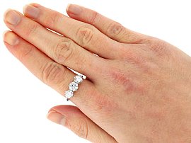 Wearing Image for Diamond Three Stone Ring