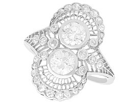 Edwardian 1.43ct Diamond Cluster Ring in Platinum