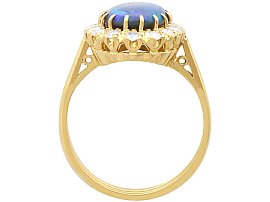 Black Opal Engagement Ring