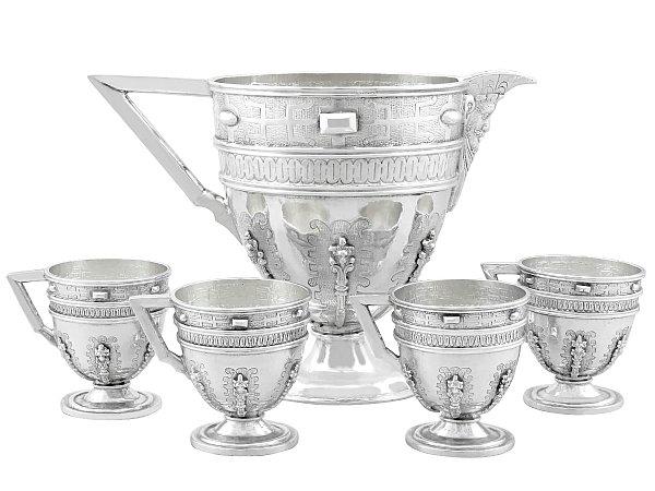 Spanish Silver Jug and Cup Set