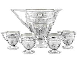 Spanish Silver Jug and Matching Cups - Antique Circa 1700