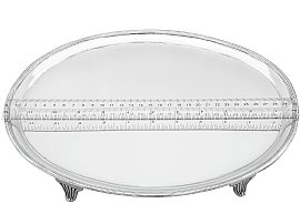 Oval Silver Serving Salver Size
