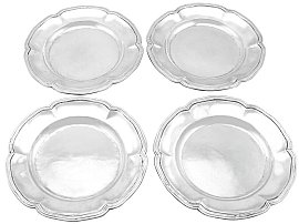 Set of Four Silver Plates