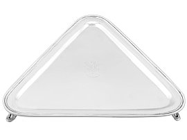 Triangular Silver Salver Tray