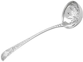 Antique Silver Spoons and Ladle Set UK