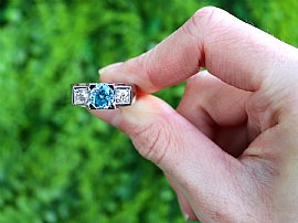 Vintage Blue Zircon Ring UK