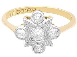 Edwardian Diamond Ring Yellow Gold