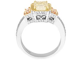 Yellow and Pink Diamond Engagement Ring