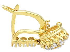 Flower Diamond Earrings in Yellow Gold