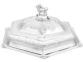silver entree dishes with covers