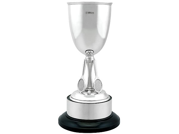 Tennis Theme Silver Trophy