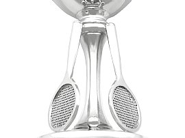 Tennis Theme Silver Trophy