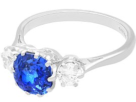 Sapphire and Diamond Trilogy Ring 