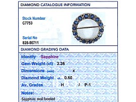 Report Card for Sapphire Brooch