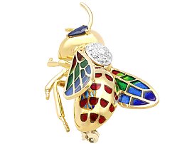 Bug Brooch with Gemstones