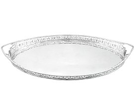 Silver Gallery Tray Oval with Handles